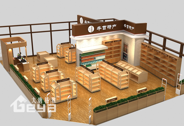 超市钢木货架-南京牛首山土特产