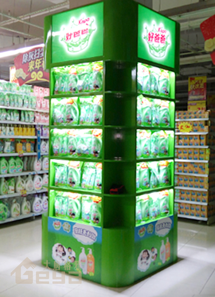 产品展示-南京展柜展柜制作厂家-苏果超市包柱